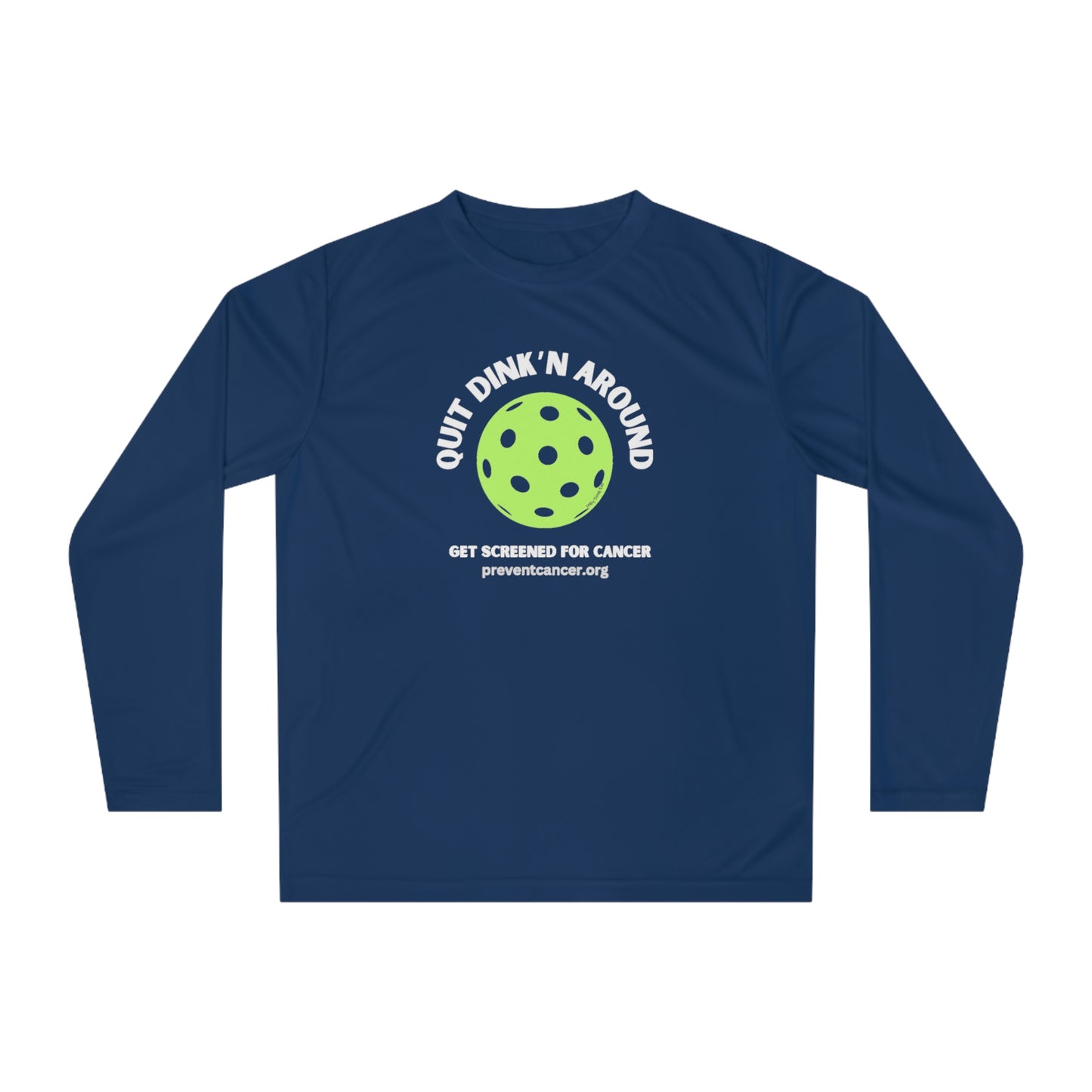Performance & UV Protection Long Sleeve Get Screened Prevent Cancer