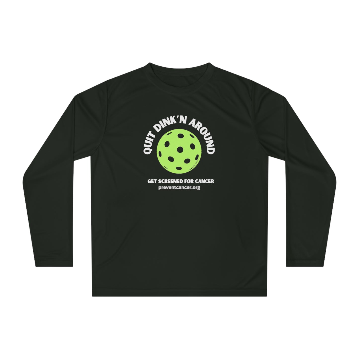 Performance & UV Protection Long Sleeve Get Screened Prevent Cancer