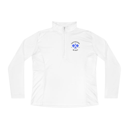 Women's Quarter-Zip Light Weight Pullover Connected By Fun